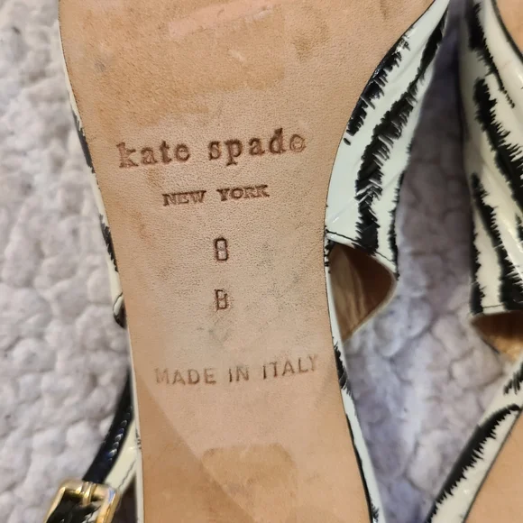Kate Spade zebra print open-toe slingback heels - Picture 10 of 10